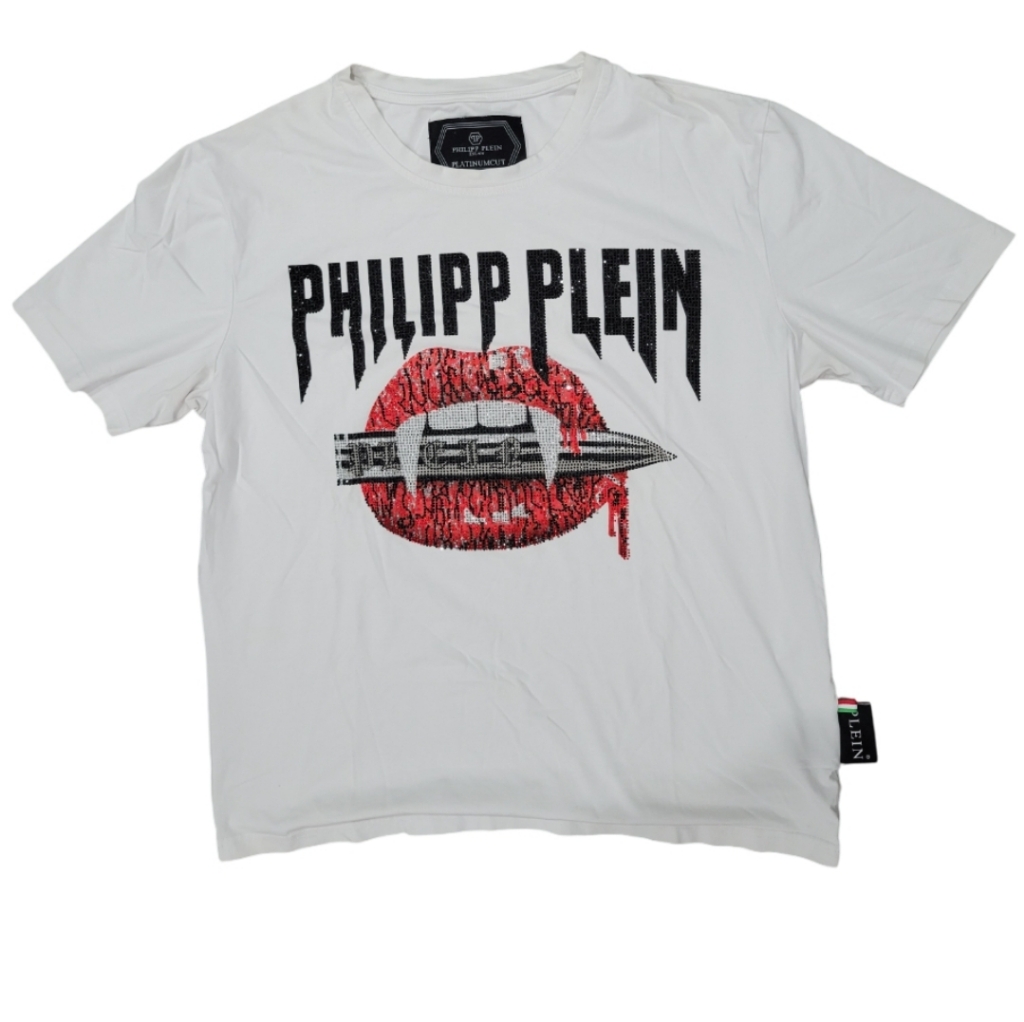 Philipp Plein White Women's Vampire Shirt - Size Xxl